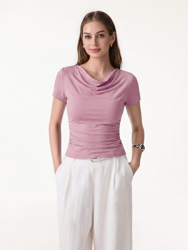 SkinKiss Multi-Wear Cowl Neck Cooling Summer Tee