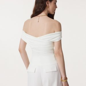 Criss Cross Off Shoulder New Airy Bra Top - Image 13