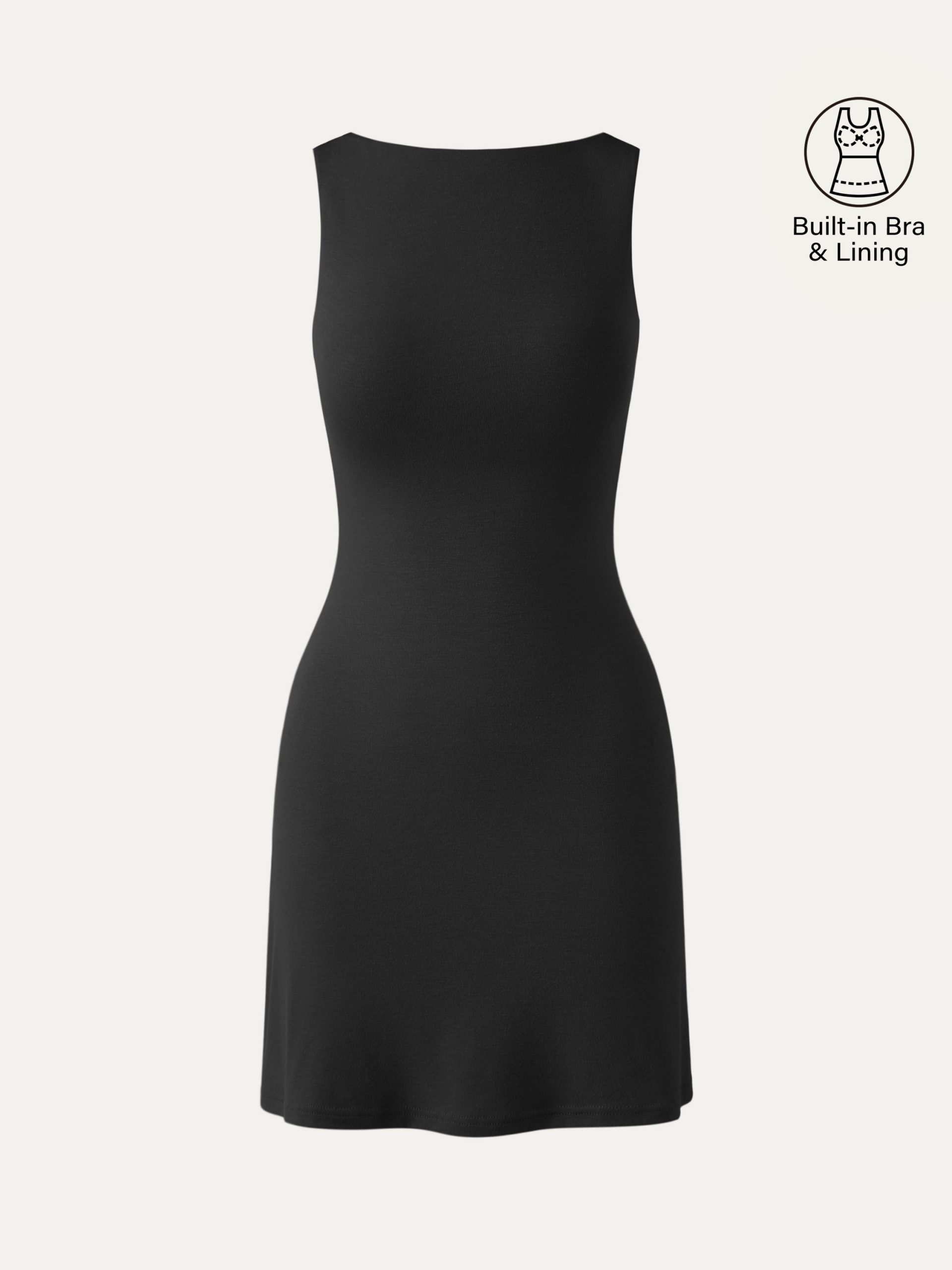 Cooling Open Back Bandless Bra Mini Dress - Image 9