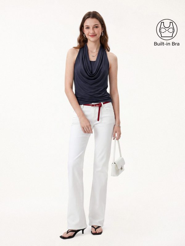 Matte Multi-Wear Cowl Neck Bra Top