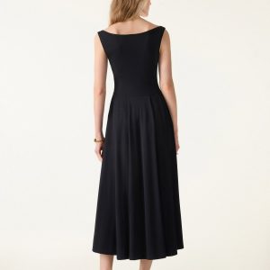 Balletic Scoop Neck Midi Bra Dress with Pockets - Image 9