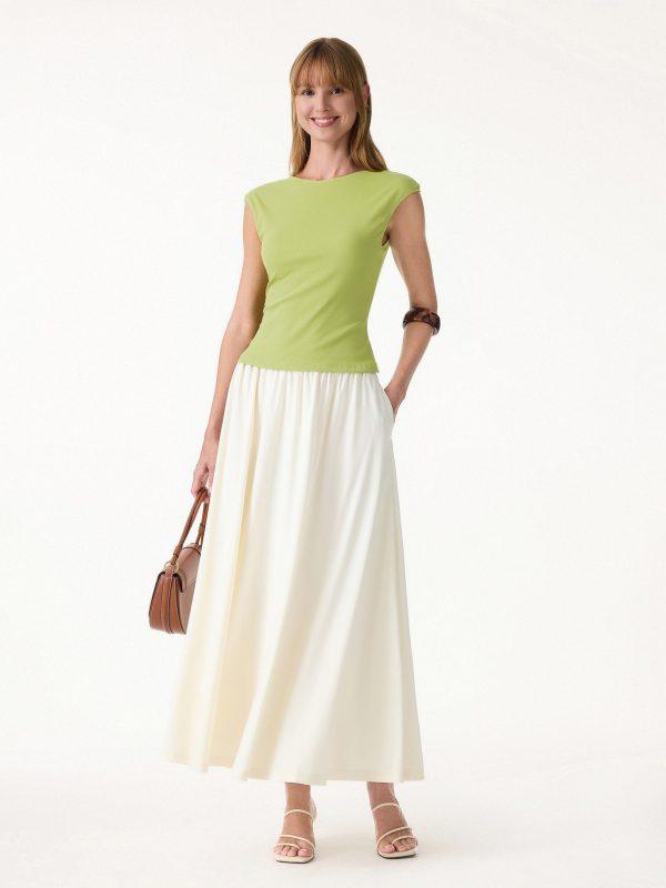 Sweat-Wicking Boatneck Open Back Bra Top