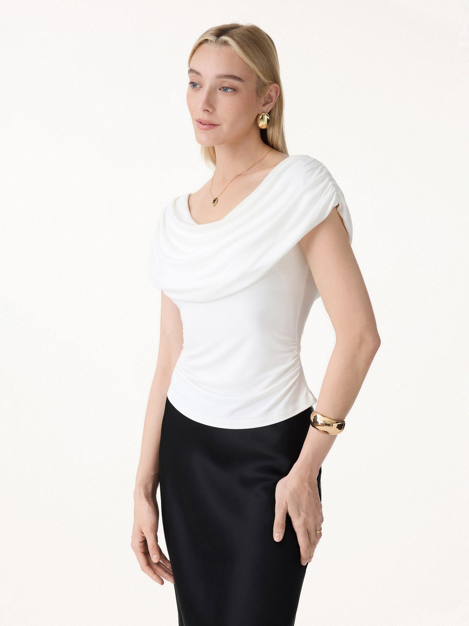UltraSoft SkinKiss Draped U-Neck Ruched Bra Top - Image 8