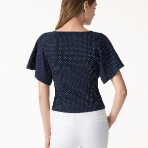 2Pcs Set Boatneck Flutter Sleeves Polka Dot Top & A-Line Flare Skirt Limited Edition - Image 5