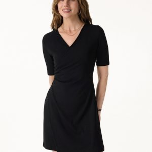 Surplice Ruched Fit-and-Flare Mini Dress - Image 6