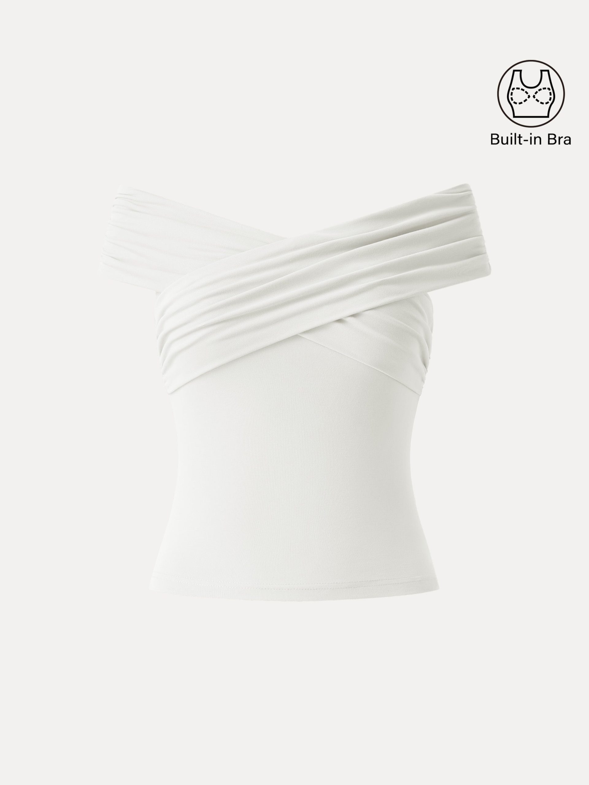 Criss Cross Off Shoulder New Airy Bra Top - Image 6