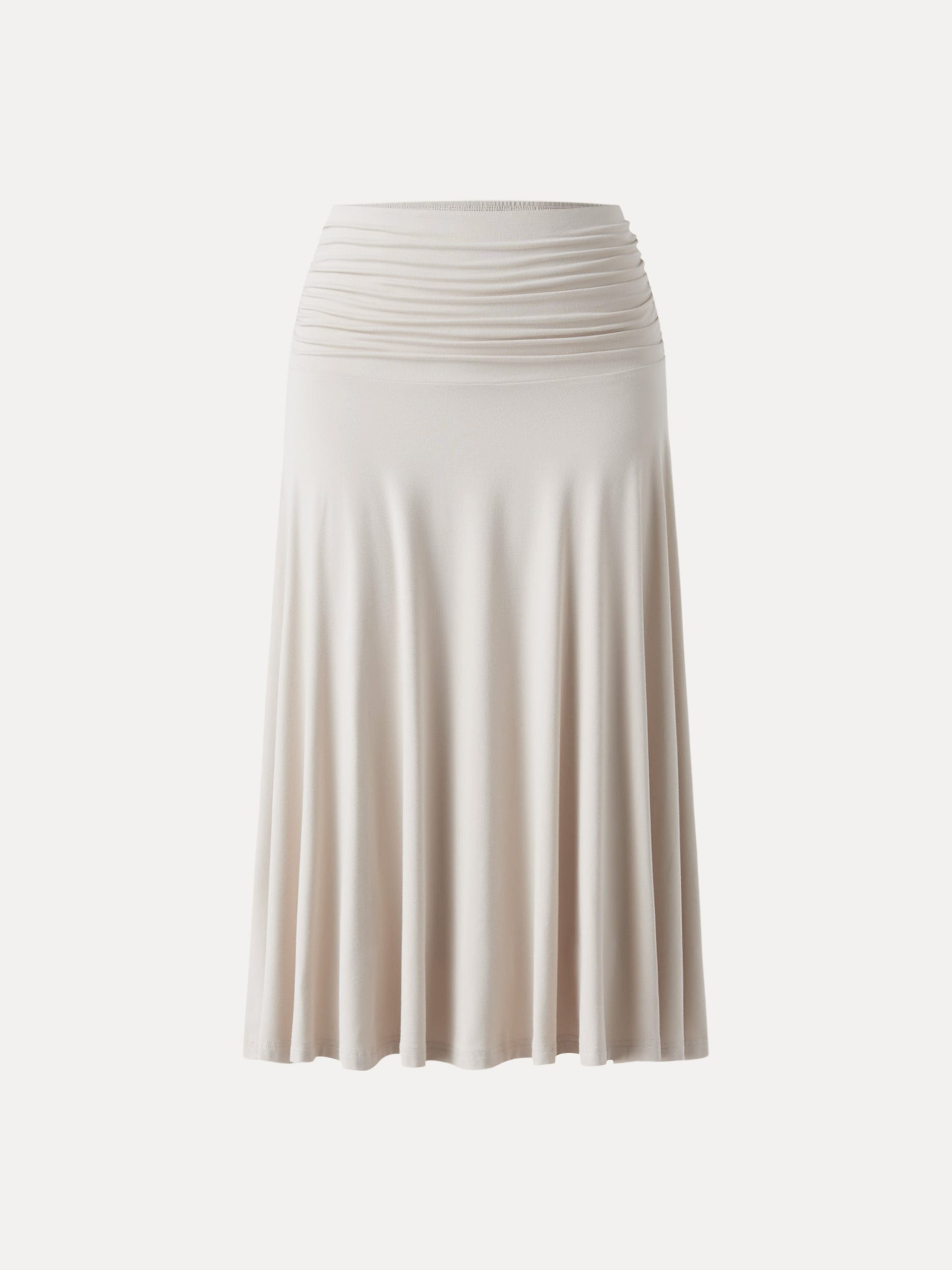 Flowy Side Ruched A-line Midi Skirt - Image 3