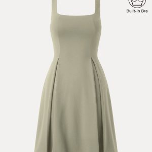 Square Neck Fit-and-flare Mini Bra Dress - Image 14