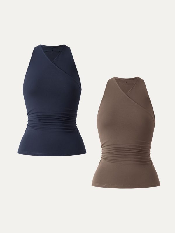 Ultrasoft Surplice Sleeveless Top