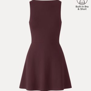 Classy Boatneck Fit-and-Flare Mini Bra Dress - Image 15