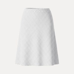 Stretch Cotton Polka Dot A-Line Flare Skirt Limited Edition - Image 13