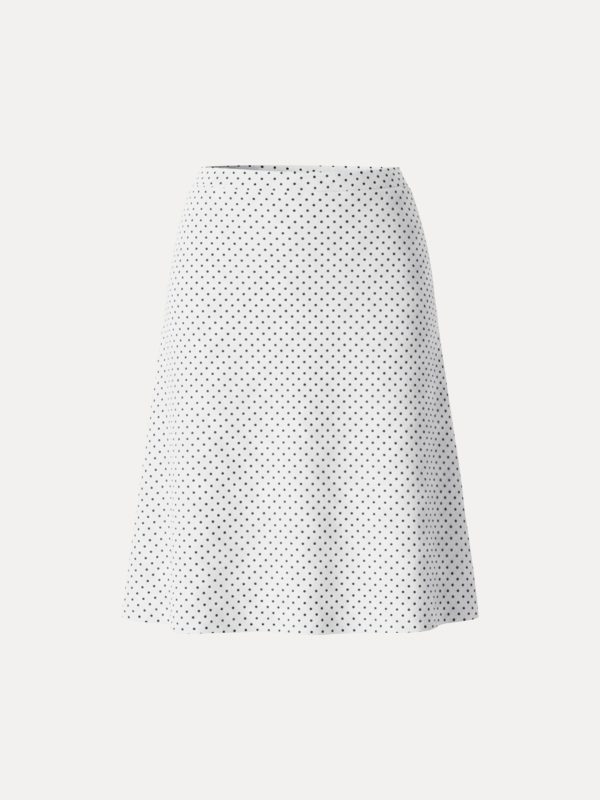 Stretch Cotton Polka Dot A-Line Flare Skirt Limited Edition