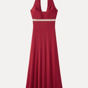 Stunning Cowl Neck Flared Maxi Bra Dress - Image 9