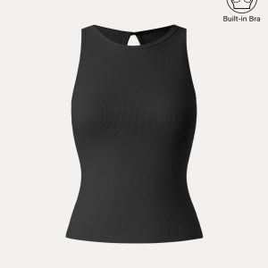 Crewneck Cut-out Bandless Bra Tank - Image 13