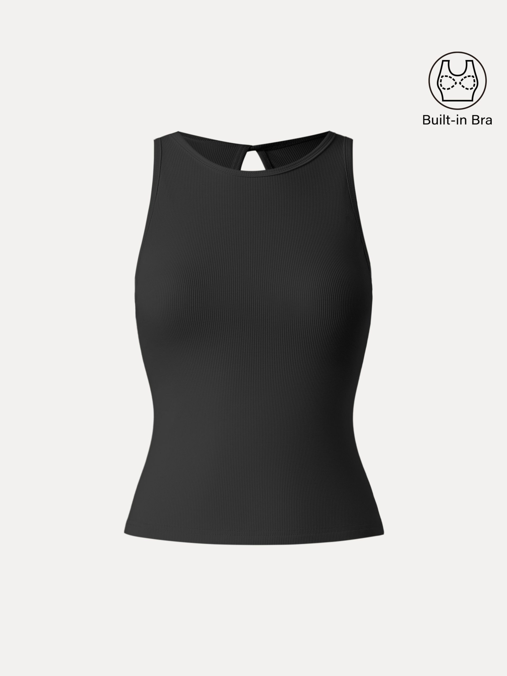 Crewneck Cut-out Bandless Bra Tank - Image 13