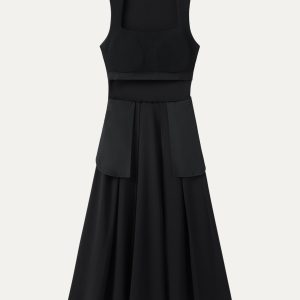 The Anytime Little Black Bra Dress with Pockets - Image 11