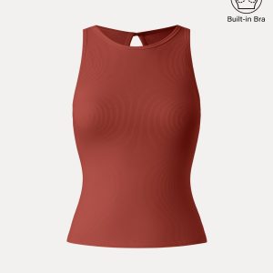 Crewneck Cut-out Bandless Bra Tank - Image 2
