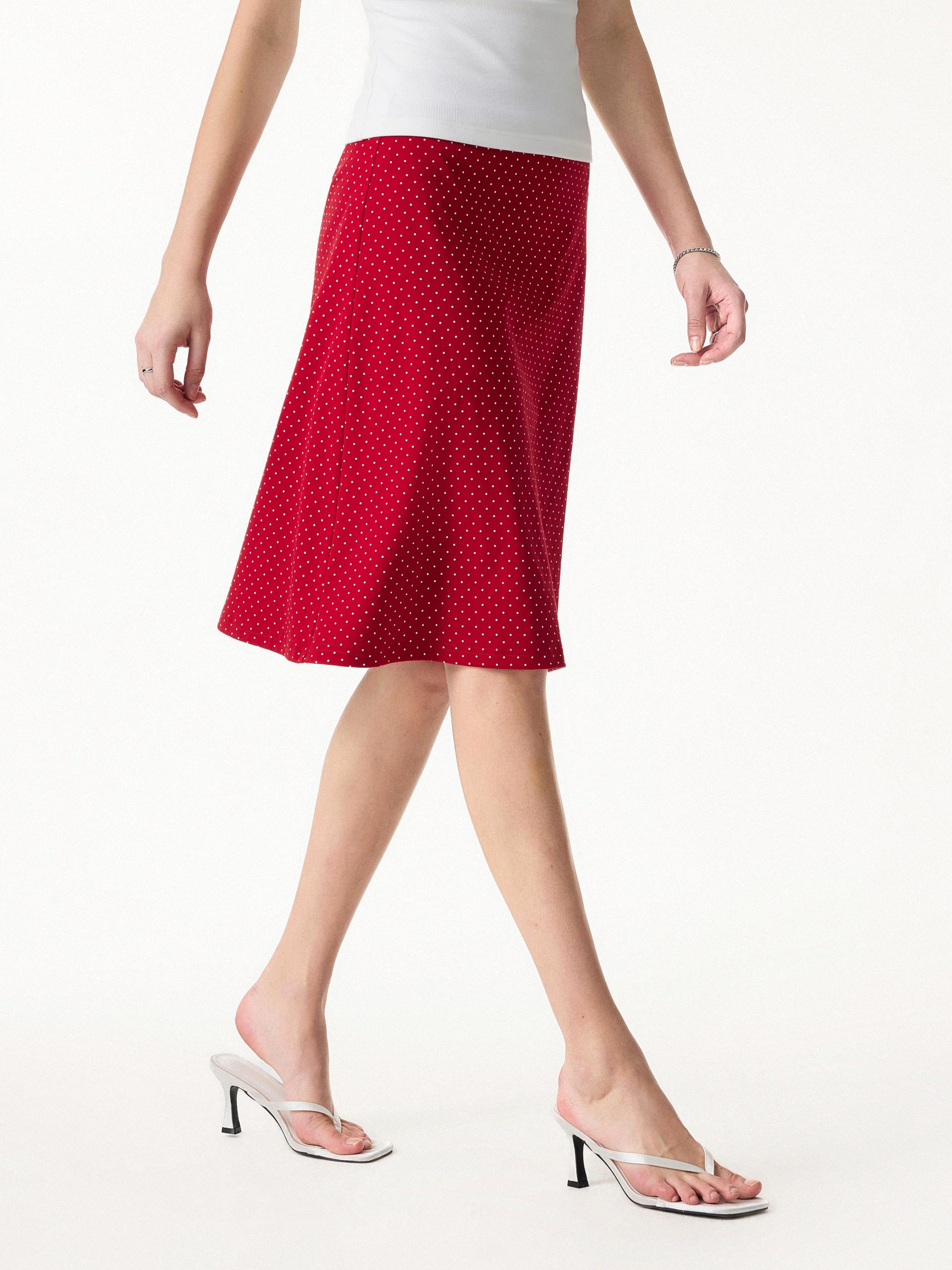2Pcs Set Boatneck Flutter Sleeves Polka Dot Top & A-Line Flare Skirt Limited Edition - Image 11
