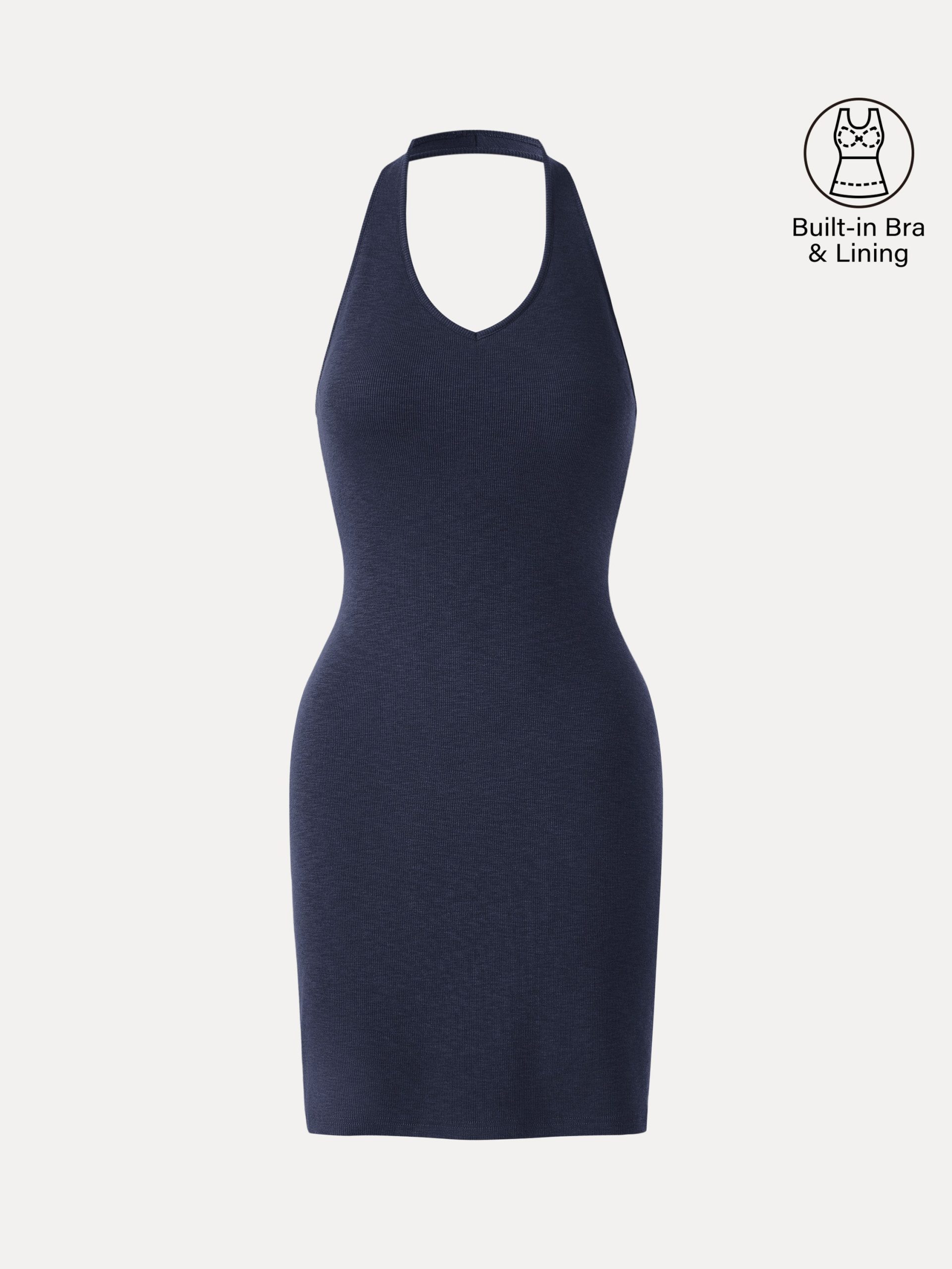 Classic Halter Neck Opend Back Mini Bra Dress - Image 10