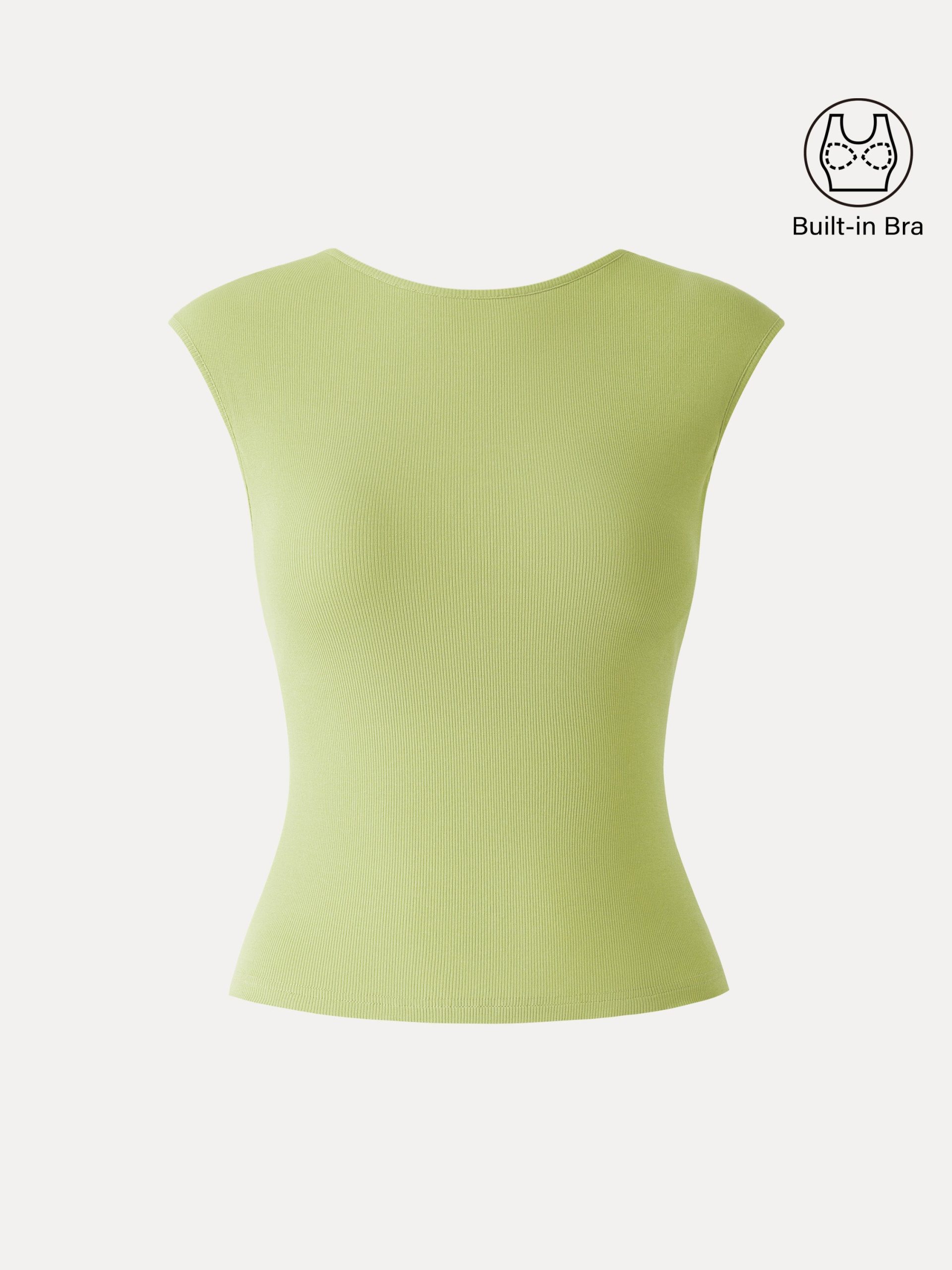 Sweat-Wicking Boatneck Open Back Bra Top - Image 11