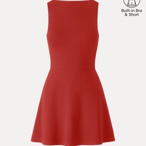 Classy Boatneck Fit-and-Flare Mini Bra Dress - Image 16