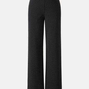 Stretch Cotton Polka Dot Wide Leg Pull-On Pants with Pockets Limited Edition - Image 16