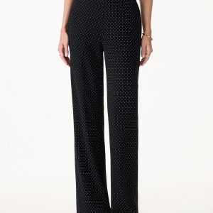Stretch Cotton Polka Dot Wide Leg Pull-On Pants with Pockets Limited Edition - Image 7