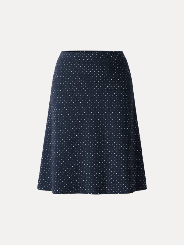 Stretch Cotton Polka Dot A-Line Flare Skirt Limited Edition