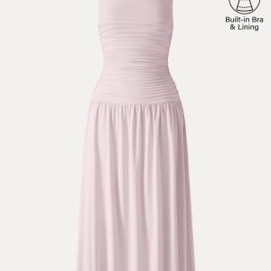 SkinKiss Cooling Boatneck Ruched Midi Bra Dress - Image 12
