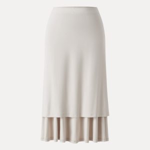 Flowy Side Ruched A-line Midi Skirt - Image 4