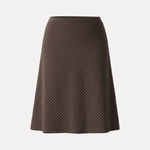 Stretch Cotton Polka Dot A-Line Flare Skirt Limited Edition - Image 15