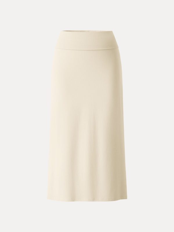 SkinKiss Cooling Fold-Down Waistband Midi Column Skirt