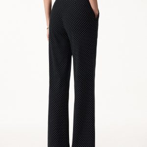 Stretch Cotton Polka Dot Wide Leg Pull-On Pants with Pockets Limited Edition - Image 13