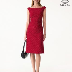 2Pcs Set Polka Dot Boatneck Bra Top & A-Line Flare Skirt Limited Edition - Image 2