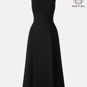 Balletic Scoop Neck Midi Bra Dress with Pockets - Image 11