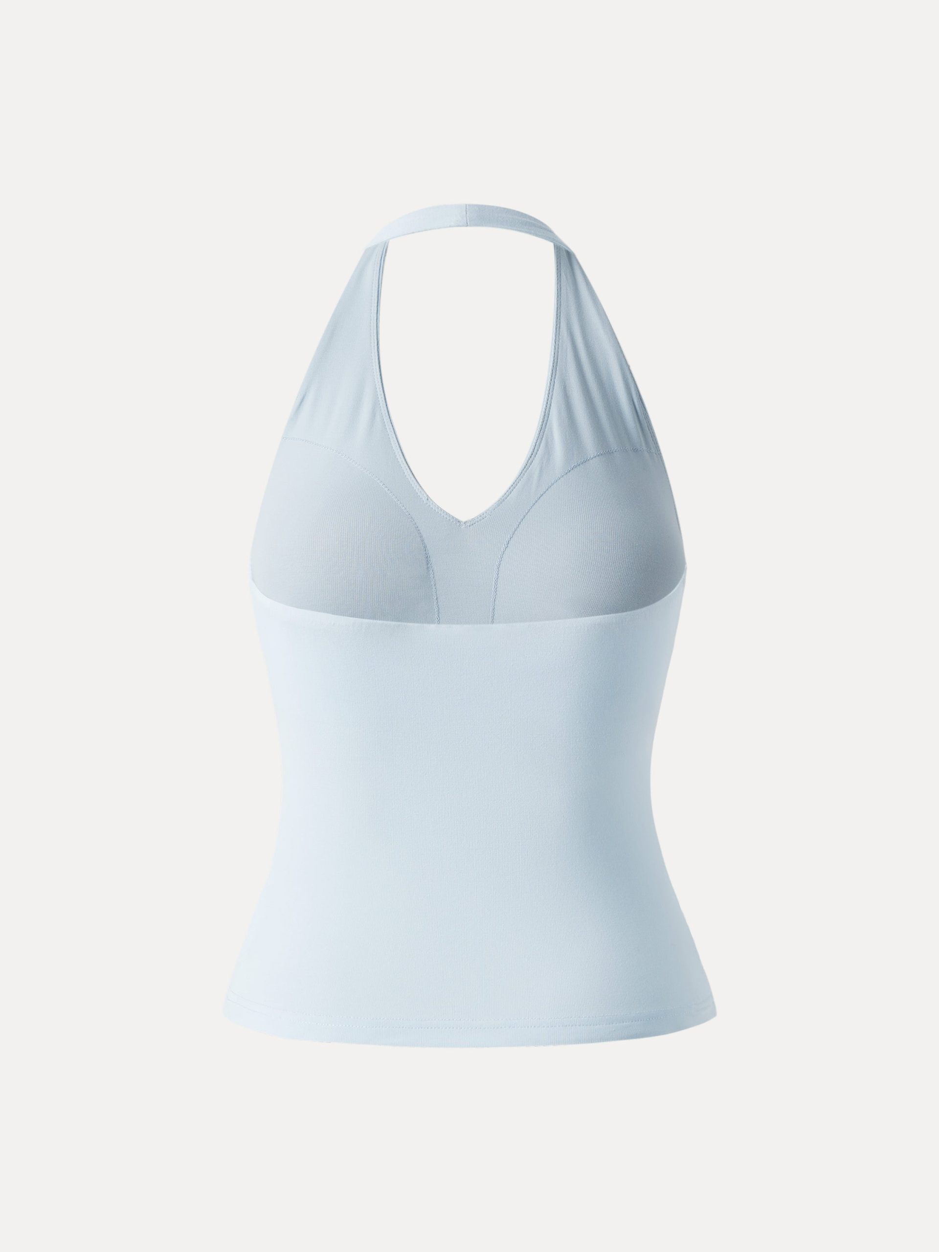 Halter Neck Side Gathered New Airy Bra Tank - Image 10