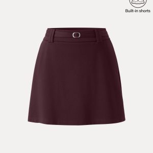 Stretch Ponte A-Line Mini Skort with Pockets - Image 1