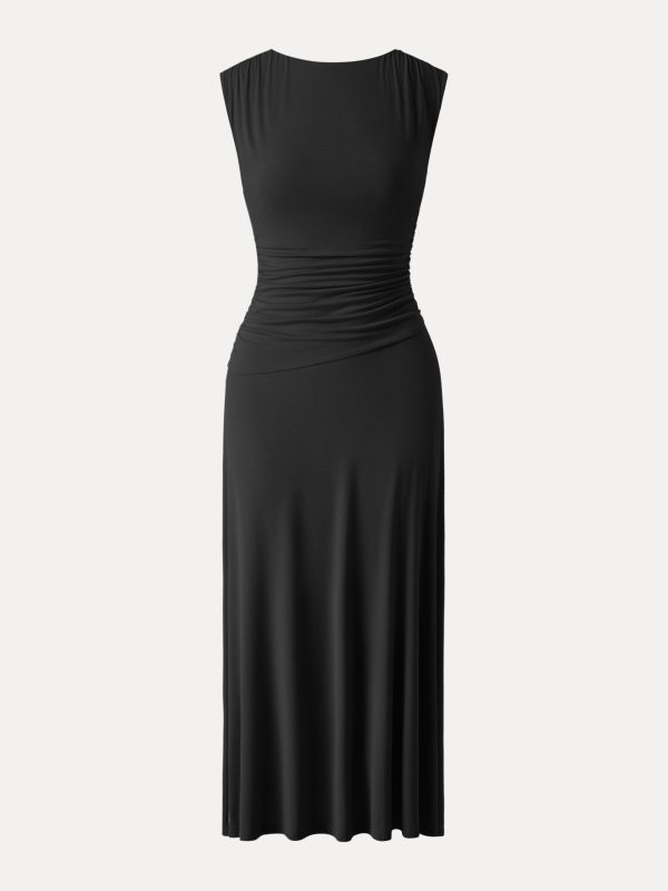 Breezy Cooling Side Ruched Maxi Dress
