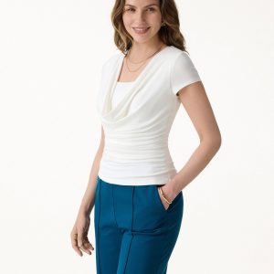 Smoothing Cowl Neck Ruched Bra Top - Image 6