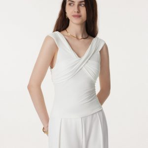 Criss Cross Off Shoulder New Airy Bra Top - Image 8