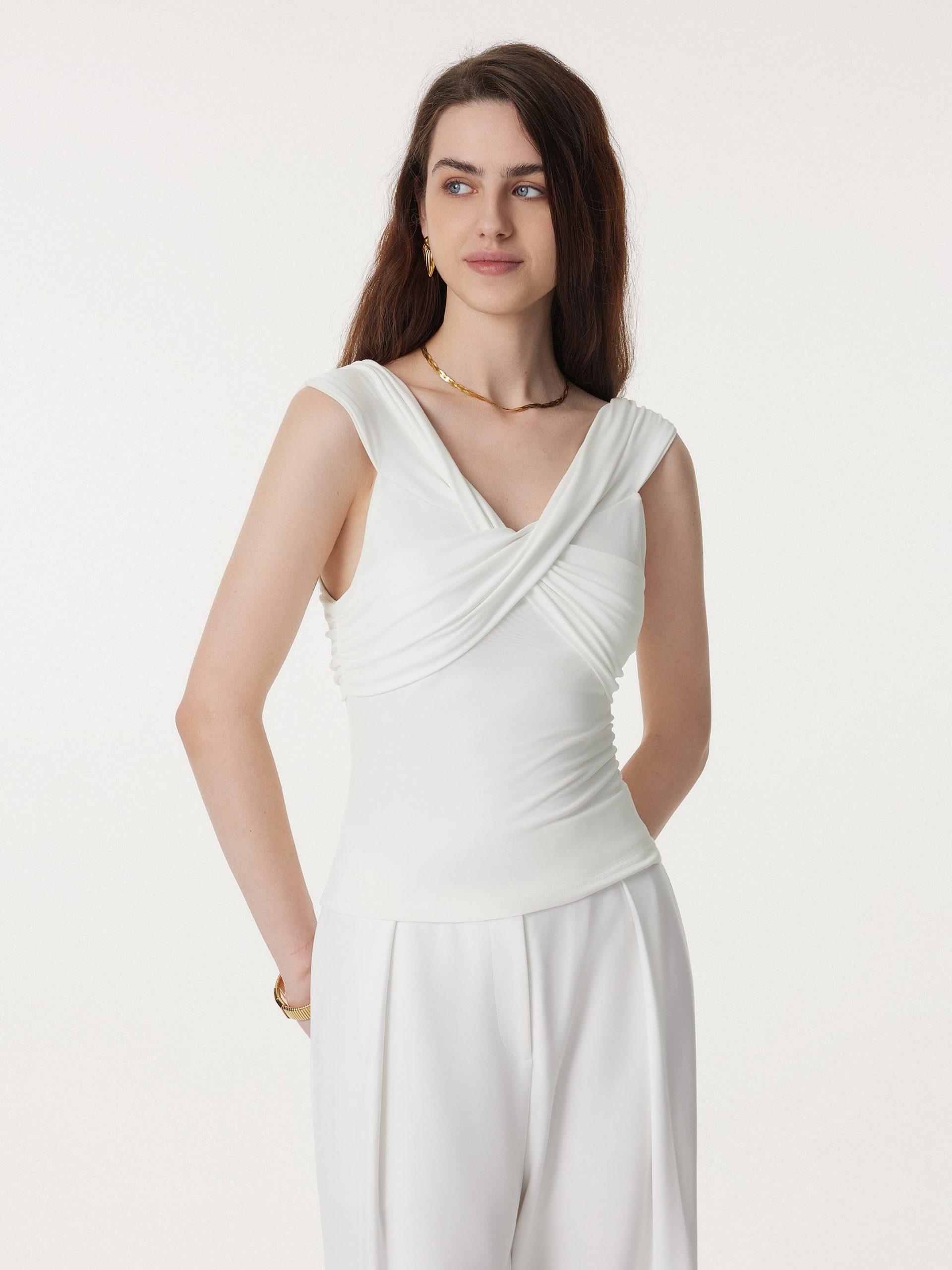 Criss Cross Off Shoulder New Airy Bra Top - Image 8