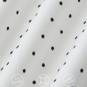Stretch Cotton Polka Dot Square Neck Midi Bra Dress with Pockets Limited Edition - Image 10