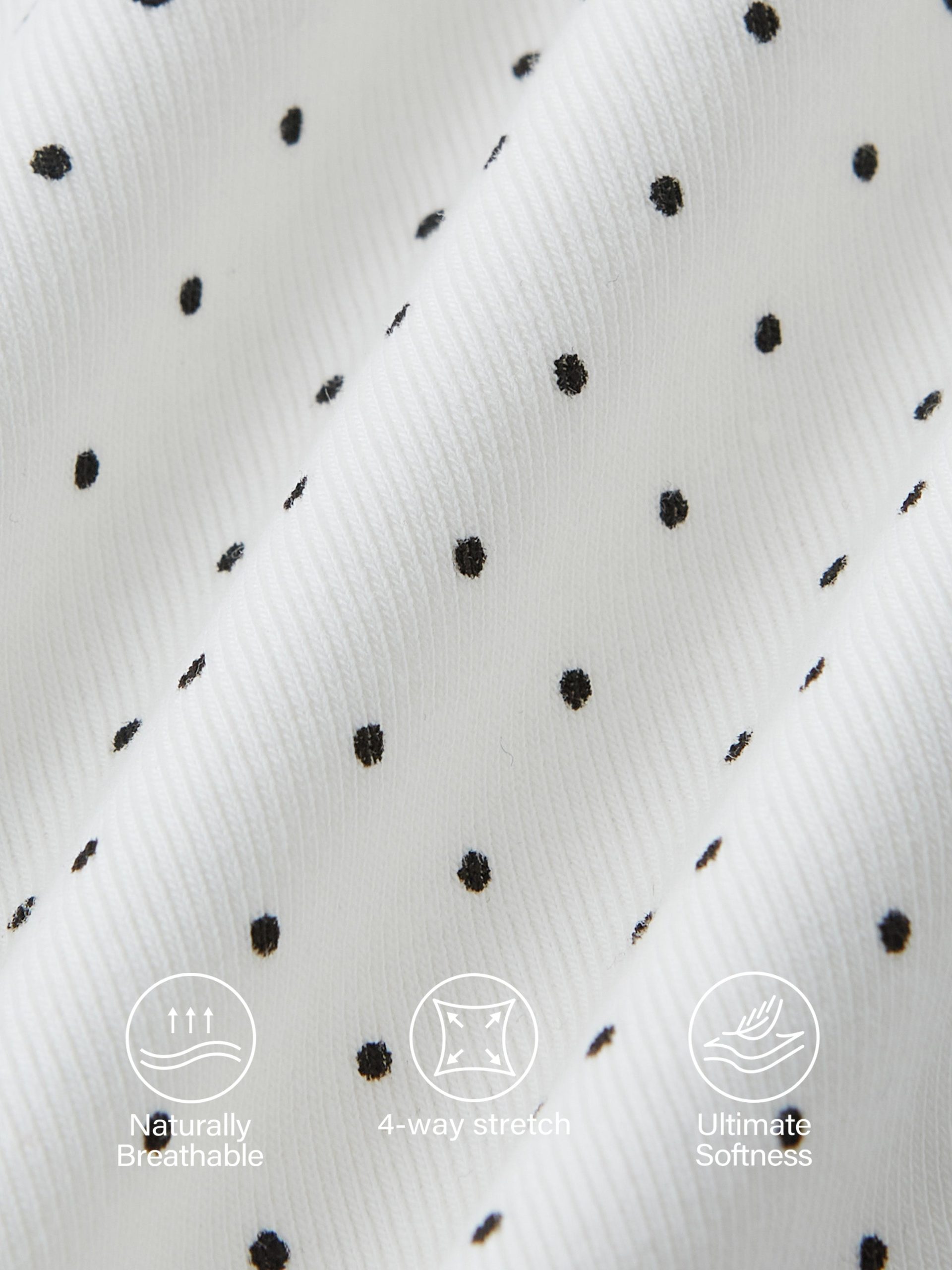 Stretch Cotton Polka Dot Square Neck Midi Bra Dress with Pockets Limited Edition - Image 10