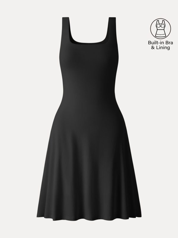 SkinKiss Cooling Square Neck Mini Bra Dress