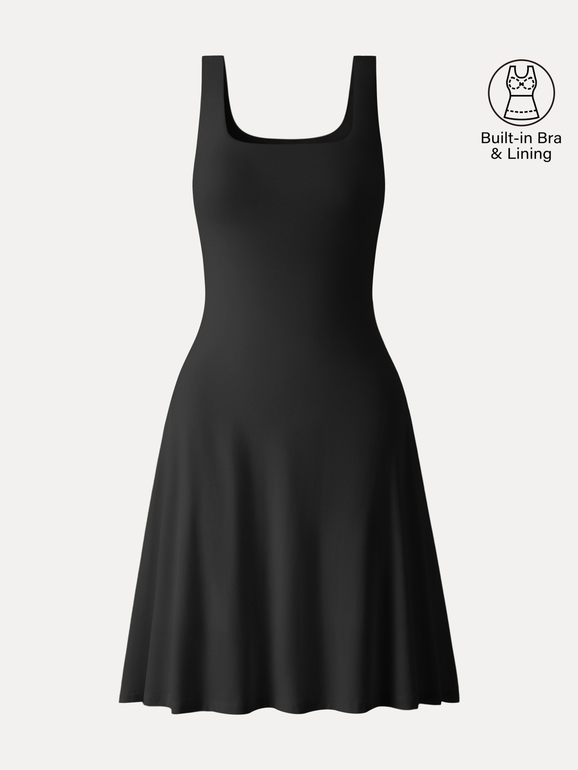 SkinKiss Cooling Square Neck Mini Bra Dress - Image 13