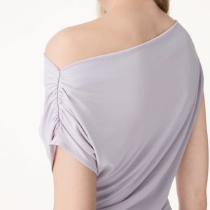 Cool-Touch Asymmetrical Ruched Shoulder Top - Image 2