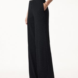 Stretch Cotton Polka Dot Wide Leg Pull-On Pants with Pockets Limited Edition - Image 11