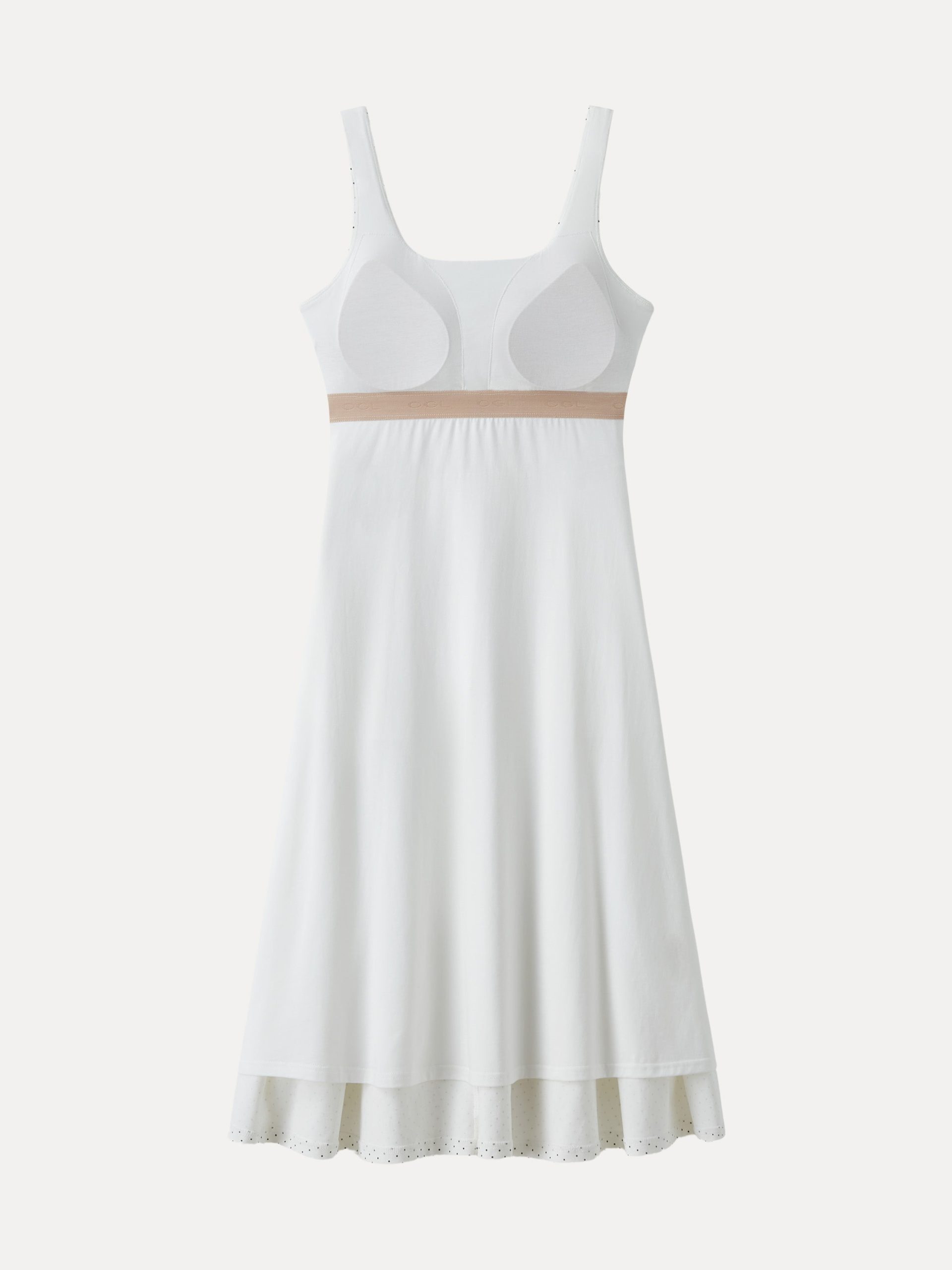 Stretch Cotton Polka Dot Square Neck Midi Bra Dress with Pockets Limited Edition - Image 9