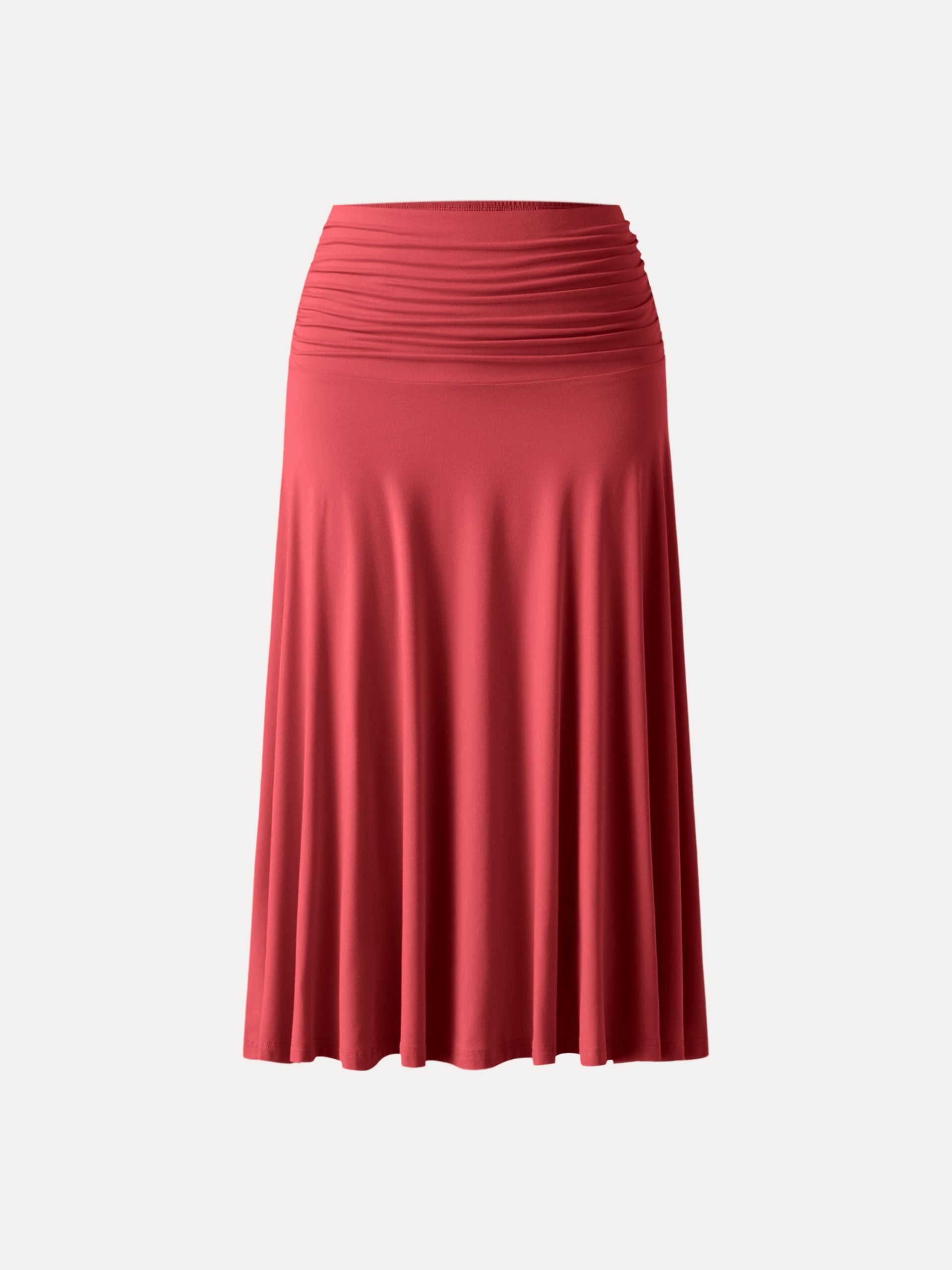 Flowy Side Ruched A-line Midi Skirt - Image 20