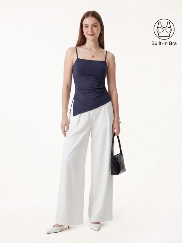 Spaghetti Bra Top with Side Slit
